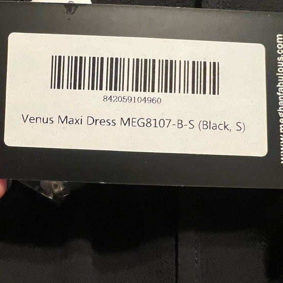 NWT Meghan LA Women’s 70’s Venus Black Maxi Dress with Bell Sleeves Size Small - Picture 10 of 11